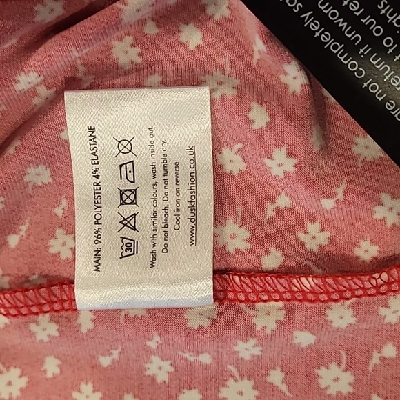 Dusk Red Floral Bardot Off Shoulder Blouse - XL NWT - Picture 6 of 7